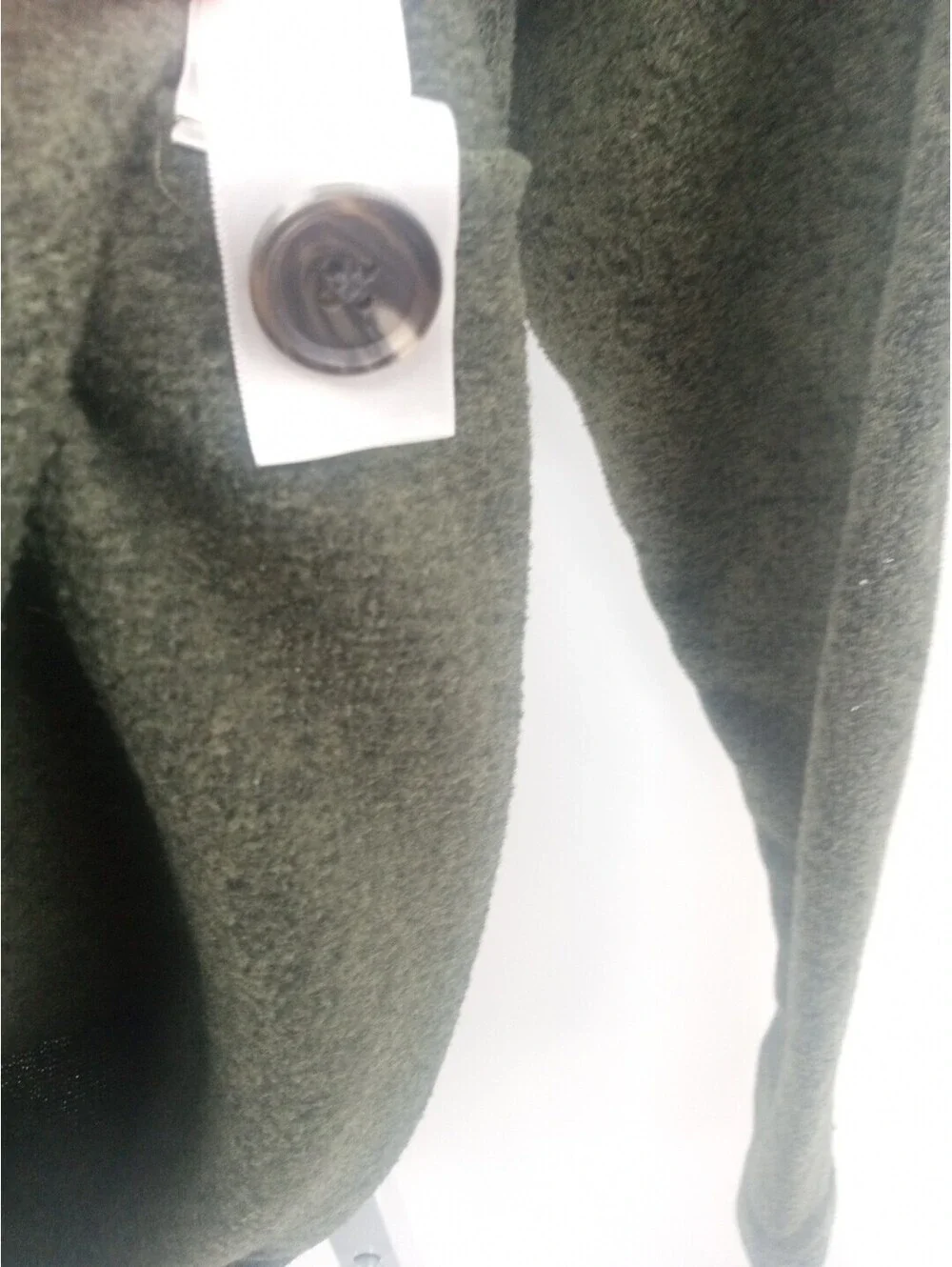 Telluride Clothing Company Fleece Sweater Mens Medium Green Casual 1/4 Button